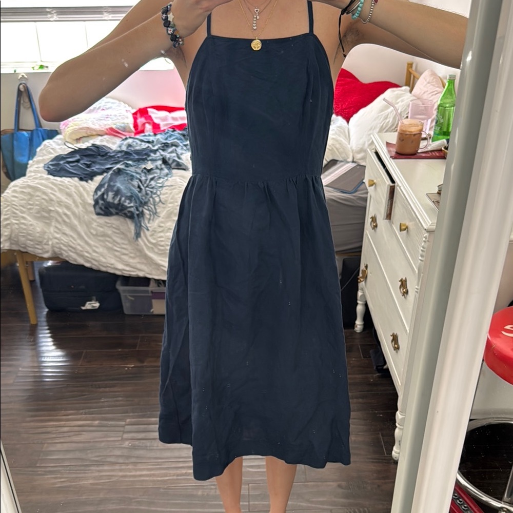 Abercrombie & Fitch Black Halter Midi Sundress